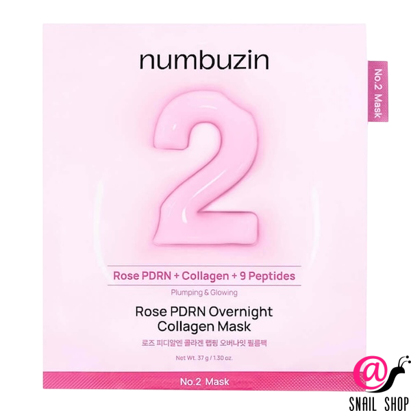 NUMBUZIN Тканевая маска с ПДРН и коллагеном No.2 Rose PDRN Overnight Collagen Mask (ЧЗ)