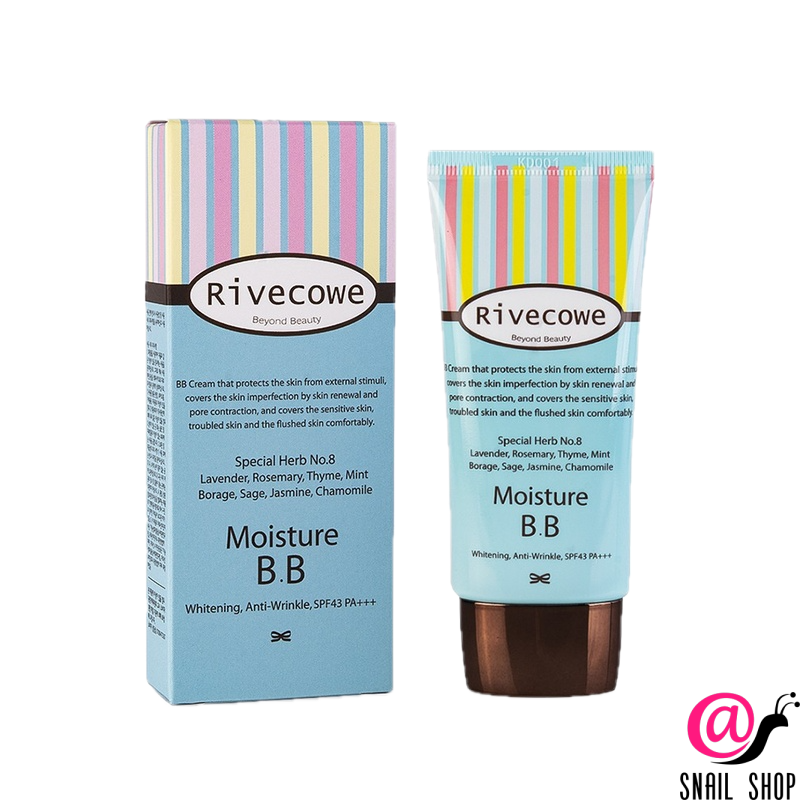 RIVECOWE Увлажняющий ББ крем Moisture BB SPF 43 РА+++ (ЧЗ) RIVECOWE Увлажняющий ББ крем Moisture BB SPF 43 РА+++ (ЧЗ)