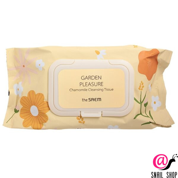 THE SAEM Салфетки косметические влажные Garden Pleasure Chamomile Cleansing Tissue 100шт (ЧЗ)