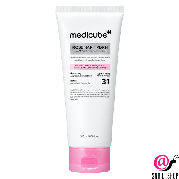 MEDICUBE Маска для повреждённых волос с PDRN и розмарином Rosemary PDRN Damage Care Hair Mask