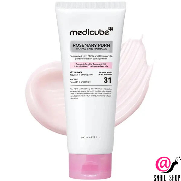 MEDICUBE Маска для повреждённых волос с PDRN и розмарином Rosemary PDRN Damage Care Hair Mask
