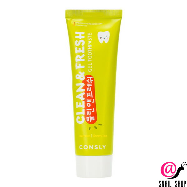 CONSLY Зубная паста гелевая Clean & Fresh Gel Toothpaste Экстракт бамбука и зеленого чая