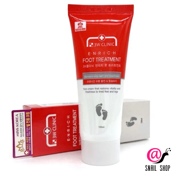3W CLINIC Крем для ног питательный Enrich Foot Treatment