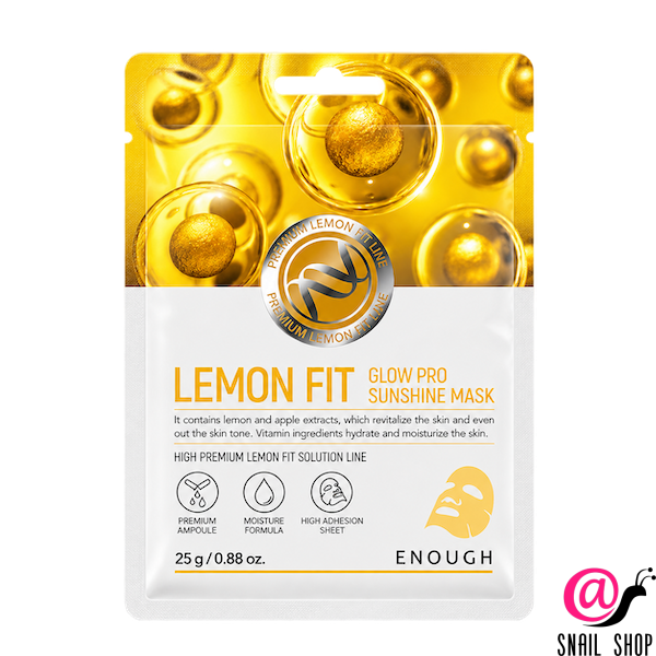 ENOUGH Маска для лица тканевая с витамином С Mask Fit Glow Sunshine Lemon