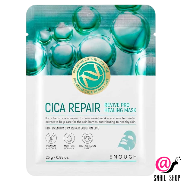 ENOUGH Маска для лица тканевая успокаивающая с центеллой Mask Cica Repair Revive Pro Healing