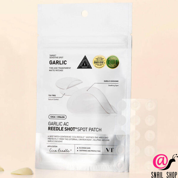 VT Cosmetics Патчи против акне с экзосомами чеснока и микроиглами Garlic Ac Reedle Shot Spot Patch